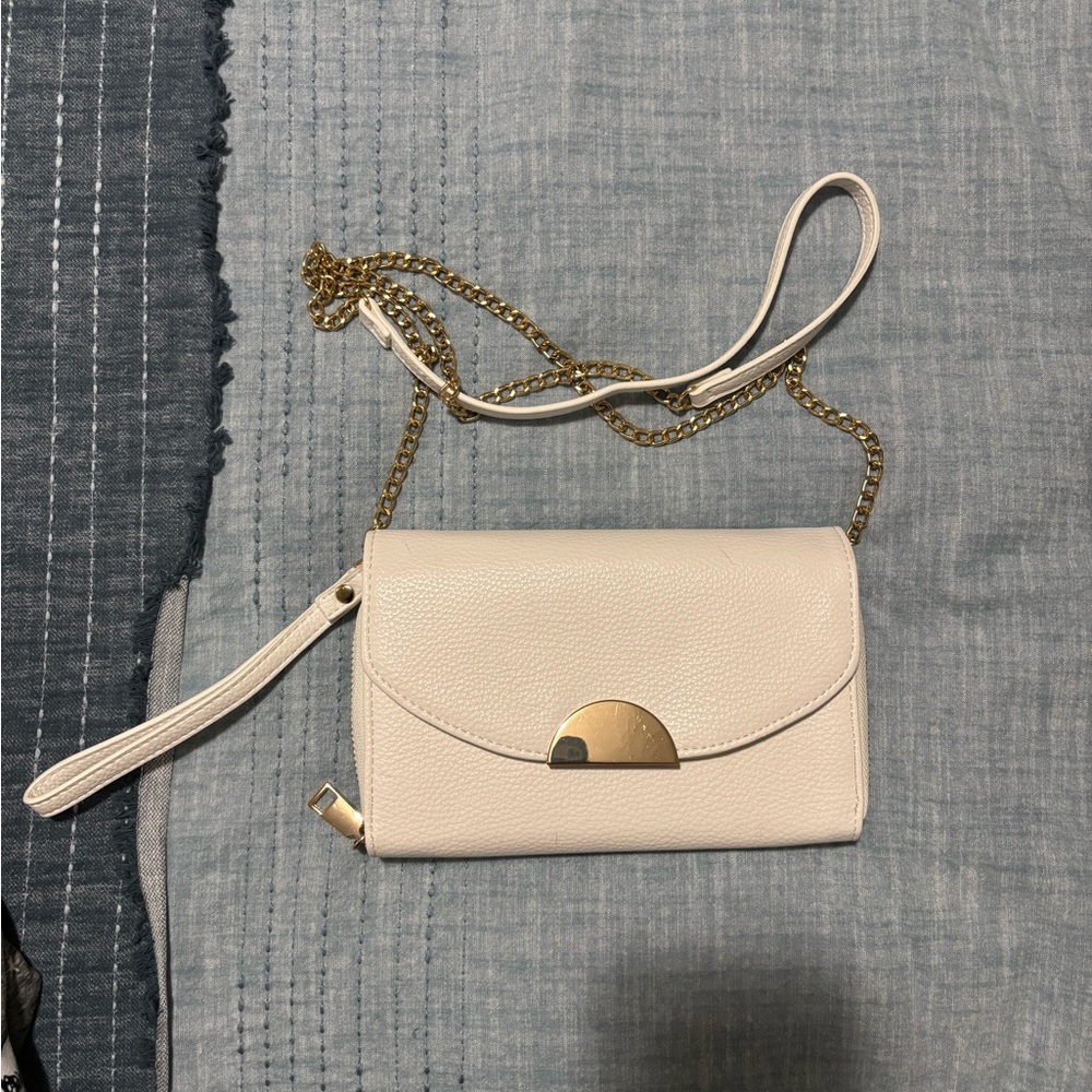 Elegant Cream Crossbody Bag